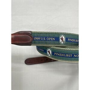 90s Vintage YRI Golf Belt Mens 42 Pinehurst 1999 US Open Canvas Leather